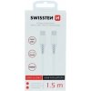Dátový kábel SWISSTEN TPE USB-C / USB-C POWER DELIVERY 5A (100W) 1,5 M BIELY