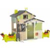 Domček Priateľov s meteo stanicou s osvetlením Friends House Evo Playhouse Life Smoby v natur farbách rozšíriteľný