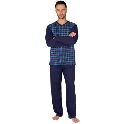 Evona P 129 Best pánské pyžamo dlouhé tm.modré