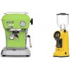 Ascaso Dream ONE, Fresh Pistachio + Eureka Helios 75, yellow