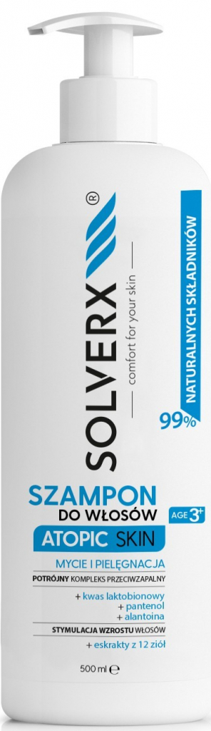 Solverx Atopická pokožka šampón na vlasy 500 ml