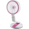 Verk Bezdrôtový skladací ventilátor s LED lampičkou ružovobiela