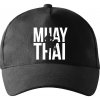 Nápis Muay Thai - Šiltovka so zahnutým šiltom a mosaznou sponou - Univerzálna veľkosť ( Čierna )