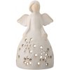 Bloomingville Svietnik na čajovú sviečku SABIE V.18,5cm biely