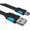 Vention VAS-A14-B100 Plochý USB 2.0 A a Mini 5-pin, 1m, černý