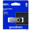 Goodram USB flash disk, USB 2.0, 8GB, UTS2, čierny, UTS2-0080K0R11, USB A, s otočnou krytkou