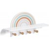 ZELLER Detský nástenný vešiak motív dúha 48 × 12 × 22 cm