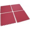 Červená penová modulová detská hracia podložka (4 ks) SPARTAN SPORT - dĺžka 122 cm, šírka 122 cm, výška 1,4 cm