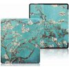 Armori Trimer T158, púzdro pre Amazon Kindle Oasis 2/3 - magnetické zatváranie, AutoSleep, motív Blue Garden (Obal na čítačku Amazon Kindle Oasis 2/3 - ARMORI TRIMER T158, motív Blue Garden, magnet, A