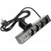 Riex predlžovačka so svorkou, 4x 230 V, 1x USB A / C