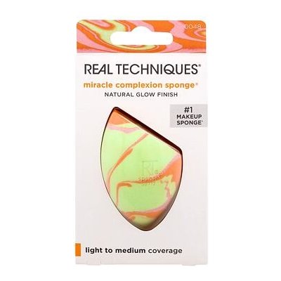 Real Techniques Miracle Complexion Sponge Orange Swirl Limited Edition houbička na make-up barva zelená