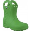 Dětské boty Crocs Handle Rain Boot zelené velikosti 34-35 (12803)