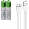 Smartoools Nabíjacia batéria Smartools AAA 1,5 V, 750 MWh, Li-Ion, nabíjateľná cez USB-C, 1200 cyklov, 2 ks v balení 661382