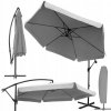 Veľký záhradný slnečník Dallas- 350 cm - svetlo sivý