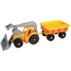 Traktor Androni Traktorový nakladač s vlekom Power Worker - dĺžka 58 cm oranžový (601847)
