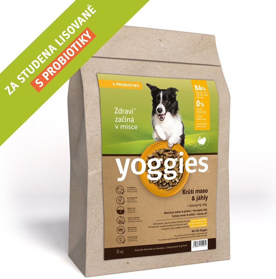 Yoggies mini Monoproteinové s krůtím masem a jáhly 2 kg