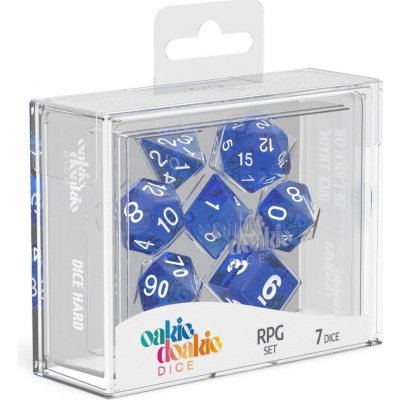 Oakie Doakie Dice Kocky Oakie Doakie RPG set Speckled Blue 7ks