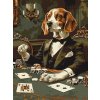 Ideyka Maľovanie podľa čísel Gambling beagle art_selena_ua 30 x 40 cm