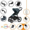 Set 11v1 Thule Urban Glide 4-wheel Dark Slate s magnetickou sponou + madlo + vanička Dark Slate + príslušenstvo JOMK + autosedačka Thule Maple Black s ISOFIX základňou Thule Alfi a adaptéry