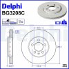 Brzdový kotúč DELPHI BG3208C