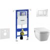 GEBERIT - Duofix Modul na závesné WC s tlačidlom Sigma30, biela/lesklý chróm + Tece One - sprchovacia toaleta a doska, Rimless, SoftClose 111.355.00.5 NT5