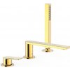 Vaňová batéria TRES Project so sprchovacím setom zlatá 21116101OR