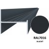 UT profil 50 x 44 x 6000 mm, Al, práškový lak RAL 7016