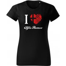 Tričko I Love Alfa Romeo dámske tričko Čierna