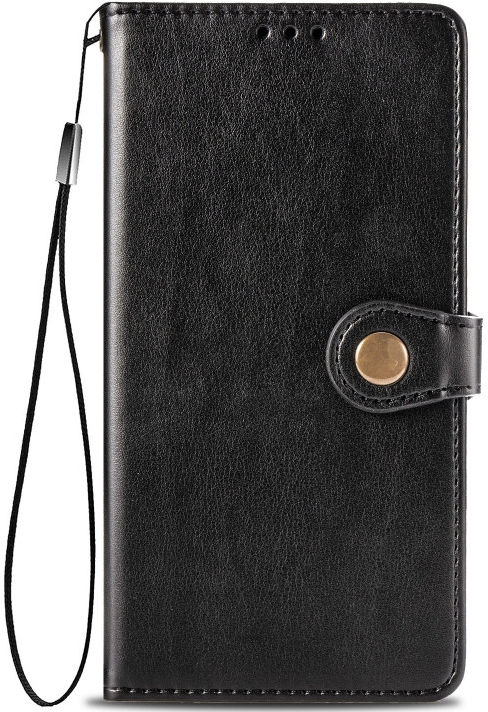 PROTEMIO 25095 LEATHER BUCKLE Peňaženkový obal Samsung Galaxy S20 FE čierny