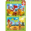 Educa detské puzzle Drak a Rytier 2x48 dielov 17151