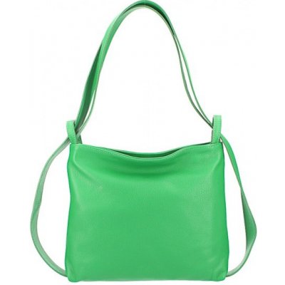 Made in Italy kožená kabelka na rameno/batoh 575 zelená