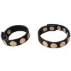Dvojitý kožený erekčný krúžok BD - L