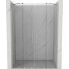 Mexen Velar Duo, posuvné sprchové dvere do otvoru 150 cm, 8mm číre sklo, brúsená oceľ, 871-150-000-02-97