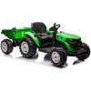 LEAN CARS Batériový traktor HC-306 s prívesom svetlozelený 24V