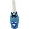 Hračka Dog Fantasy Latex fľaša sekt so zvukom modrá 16,5cm