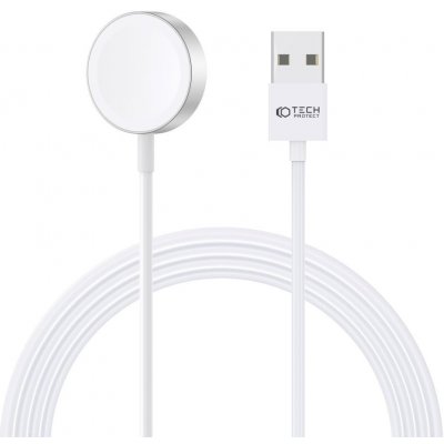 Tech-Protect UltraBoost - Magnetický nabíjací kábel pre Apple Watch - USB-A, 1,2 m, biely 9490713932773