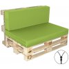 Doppler Polstrovanie na paletové sedenie sedák + opierka, tuhá polyuretánová pena zelená Doppler