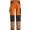 Snickers Workwear Pracovné nohavice SW reflexná trieda 2 oranžové veľ. 60