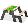Pieskovisko cédrové stôl na vodu a piesok Aksent sand&water table Exit Toys piknikové s lavicou a krytom
