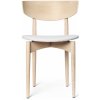Ferm Living Jedálenská stolička Herman Soft Bouclé – biely buk/sivobiela