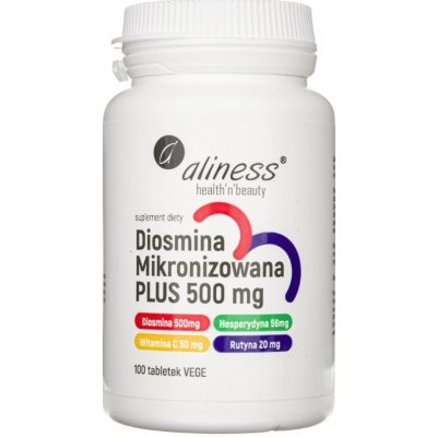 Aliness Diosmin mikronizovaný PLUS 500 mg 100 tabliet