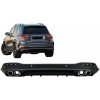 KITT Rear Diffuser with Silver Exhaust Muffler Tips suitable for Mercedes GLE W167 SUV V167 Sport Line (2019-Up) GLE53 Design