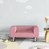 vidaXL Detská pohovka ružová 50x40x26,5 cm zamat