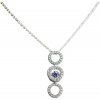 Dabog / Strieborný 925 dámsky náhrdelník Celestial Trinity symbolizujúci rovnováhu / ST-Z-NH-012