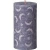 Bolsius Rustic Silhouette Valec 68x130mm Slate Blue sviečka