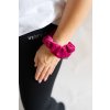 VFstyle Zamatová scrunchie gumička ružová