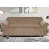 Elastický plyšový poťah na dvojmiestnu pohovku BestBerg / sand