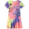 Kugo dievčenské šaty MS7113 dúhová tmavšia