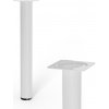 Walteco Nábytková noha guľatá, priemer 30mm, výška 250mm, biela Množstvo: 1 ks , 50137