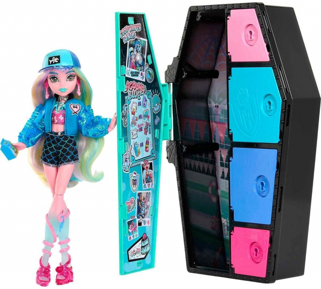 Mattel Monster High Lagoona a skříňka